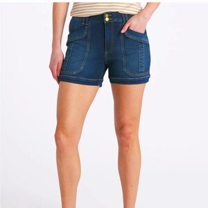 Democracy Ab Solution High Rise Double Button Shorts Denim size 14 never worn